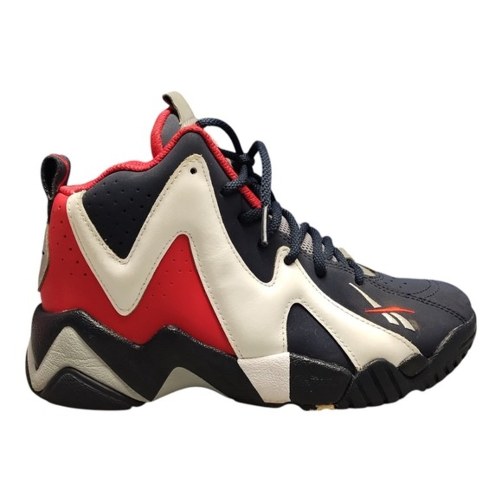 Reebok Kamikaze 2 Basketball Shoes Boys Size‎ 5.5 Navy/White/Red Lace Up FY0682